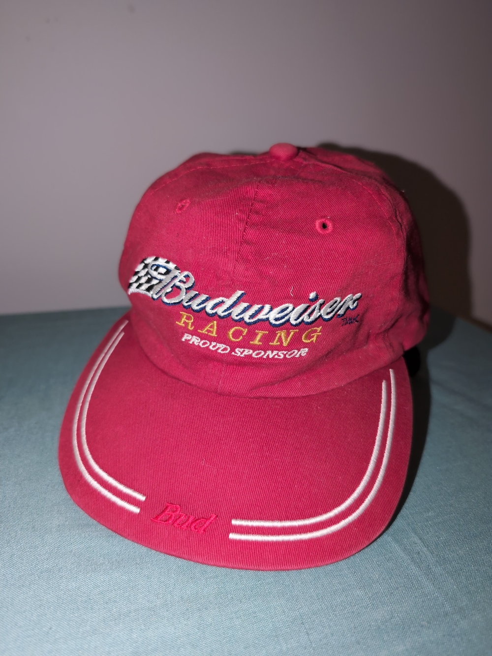 Vintage Budweiser Beer Racing NASCAR Embroidered Cap